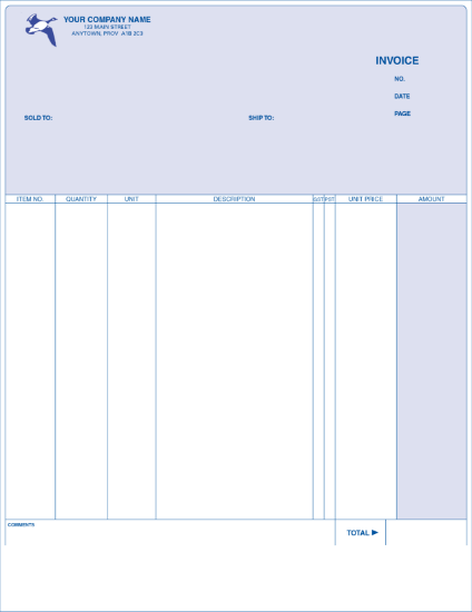 Invoice - Long Format